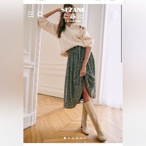 Sezane Elie Skirt in Leopard size FR 38 (M)